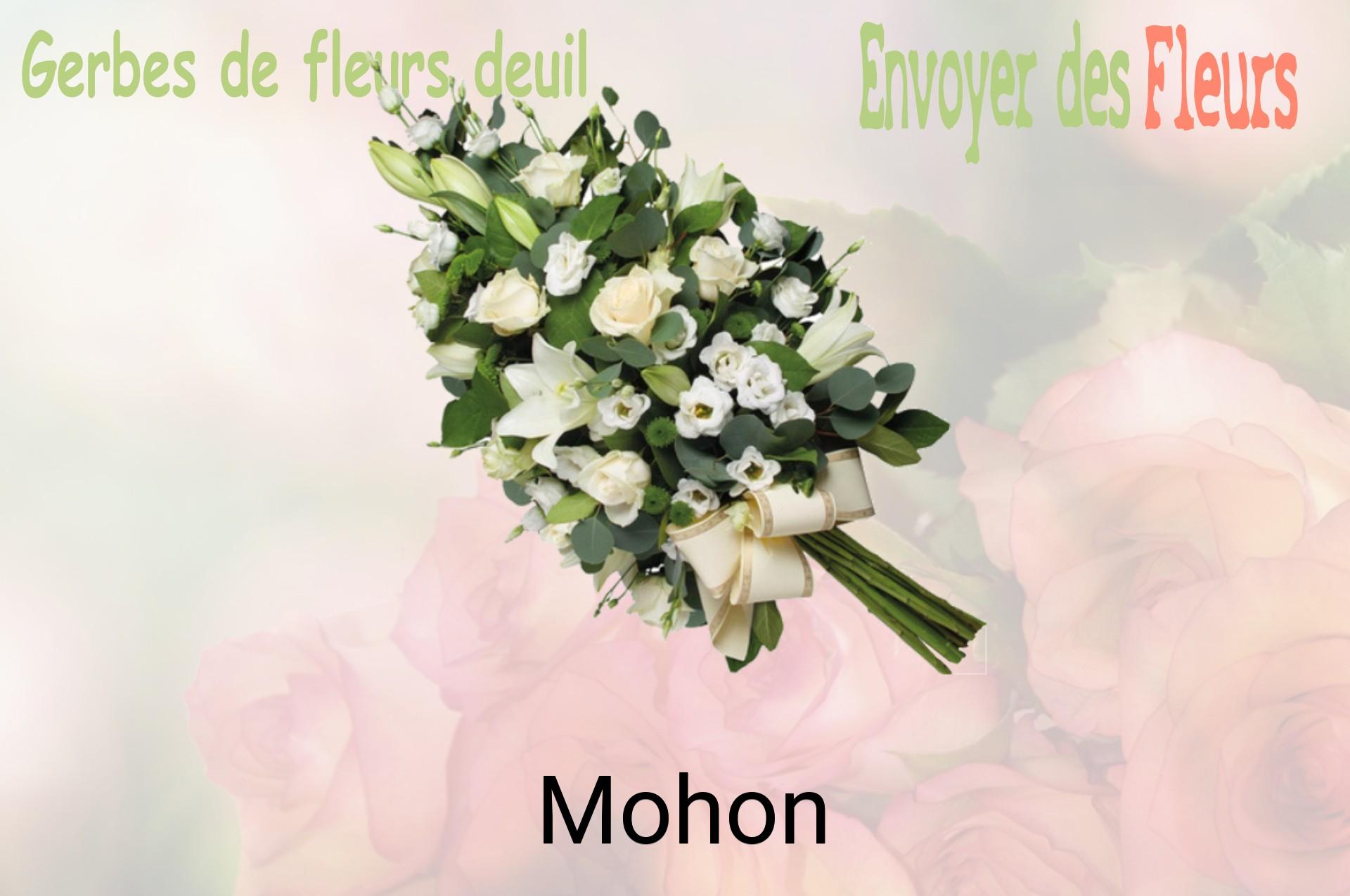 Gerbe de fleurs de deuil livrée à Mohon